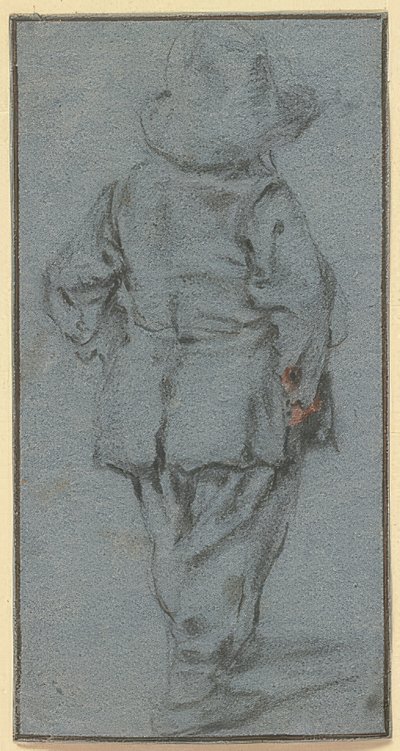 Stående gutt bakfra av Adriaen Jansz. van Ostade