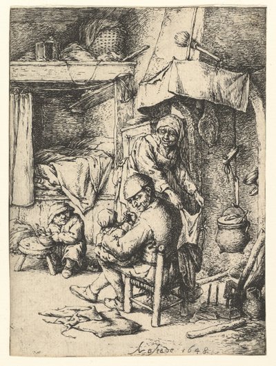 Pater Familias, 1648. av Adriaen Jansz. van Ostade