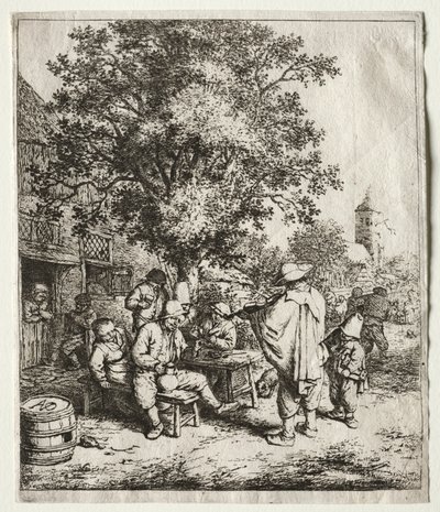 Spelemannen og sløyfegutten. av Adriaen Jansz. van Ostade