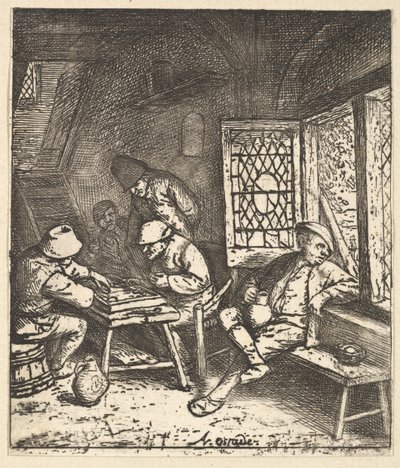 Tric Trac-spillere, 1610-85. av Adriaen Jansz. van Ostade