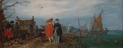 Høst (samtale), 1625 (olje på panel, h 14,6 cm × b 37,2 av Adriaen Pietersz van de Venne