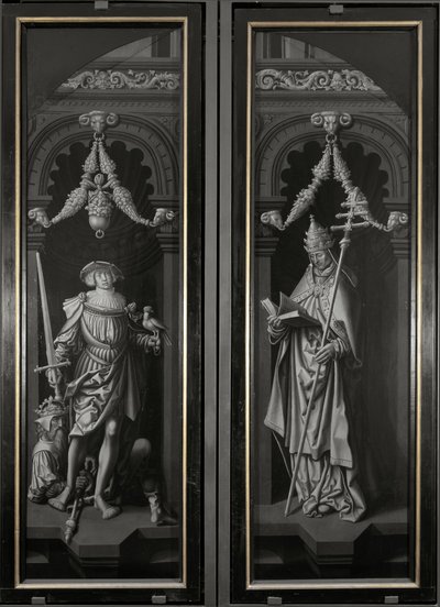 Triptych of Saint Pancrazio, lukkede paneler (olje på tre av Adriaen Ysenbrandt
