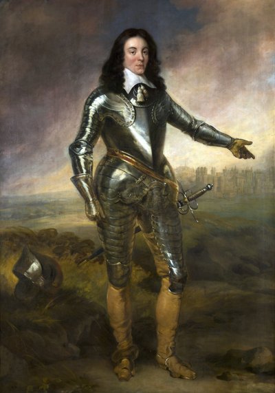 Portrett av kaptein Poole i Armour, før 1671 av Adriaen attr.to Hanneman