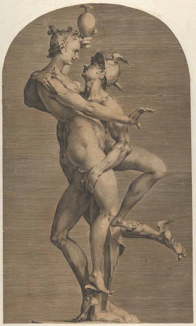 Mercury Abducting Psyche, ca. 1620. av Adriaen de Vries