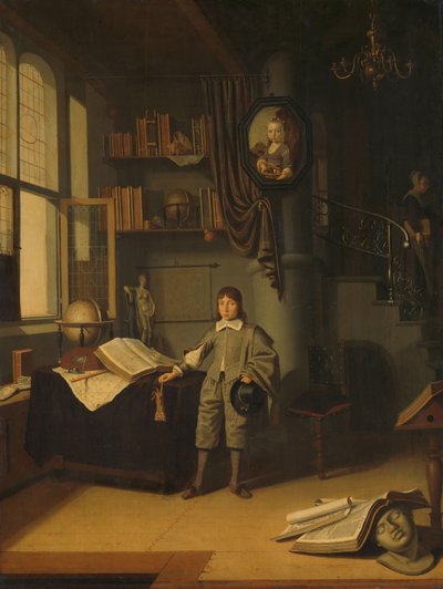 Ung mann i et arbeidsrom av Adriaen van Gaesbeeck