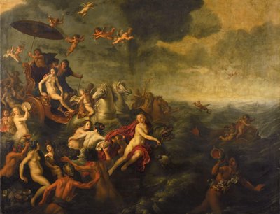 Galatea og Acis (Ovid, Metamorphoses, bok XIII) av Adriaen van Nieulandt (I)