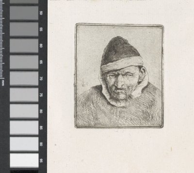 Byste av en bonde med pelslue av Adriaen van Ostade