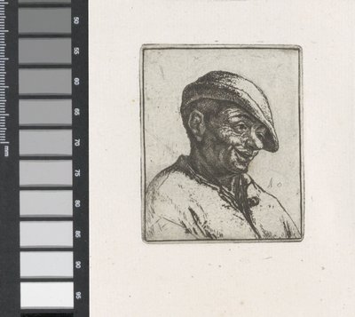 Byste av en smilende bonde av Adriaen van Ostade