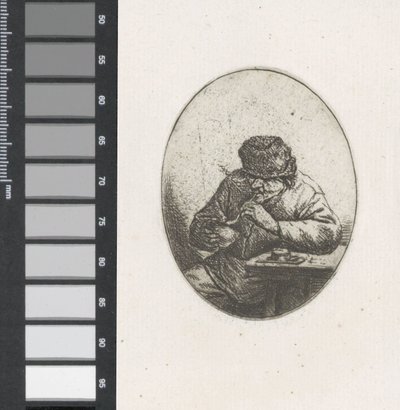Byste av en smilende bondekvinne av Adriaen van Ostade