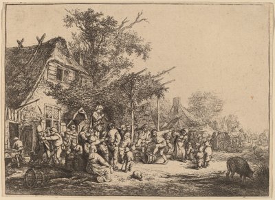 Dans under trellis av Adriaen van Ostade