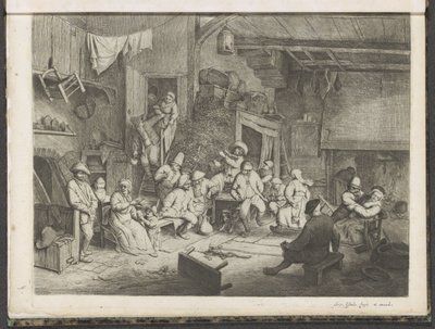 Dans på vertshuset av Adriaen van Ostade