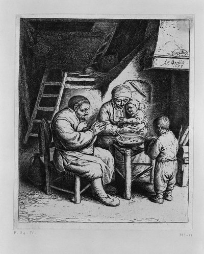 Bordbønnen av Adriaen van Ostade