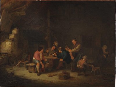 Interiør med bønder av Adriaen Jansz. van Ostade
