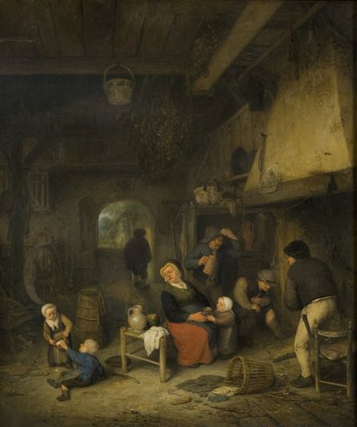 Bonde familie på et vertshus av Adriaen van Ostade