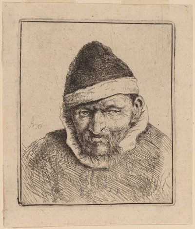 Bonde med spisshette av Adriaen van Ostade