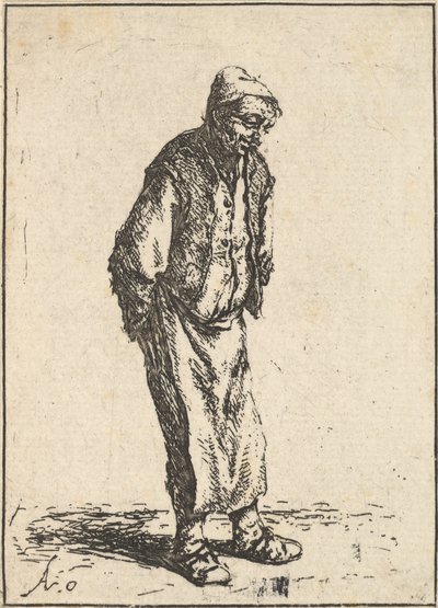 Bonde med hender bak ryggen, 1610-85. av Adriaen van Ostade
