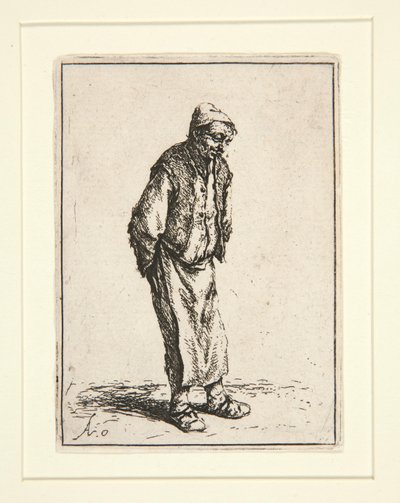 Bonde med hendene bak ryggen av Adriaen van Ostade