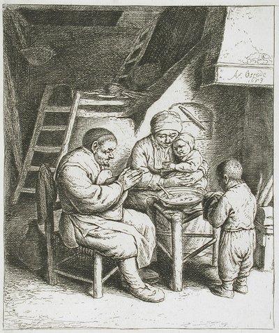 Bordbønn av Adriaen van Ostade