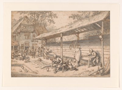 Taverna spill Klosbanen av Adriaen van Ostade