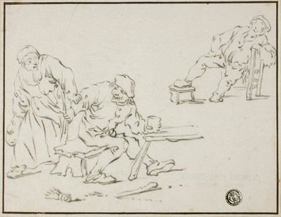 Taverna scene av Adriaen van Ostade