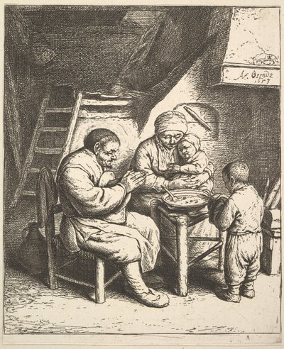Velsignelsen av Adriaen van Ostade