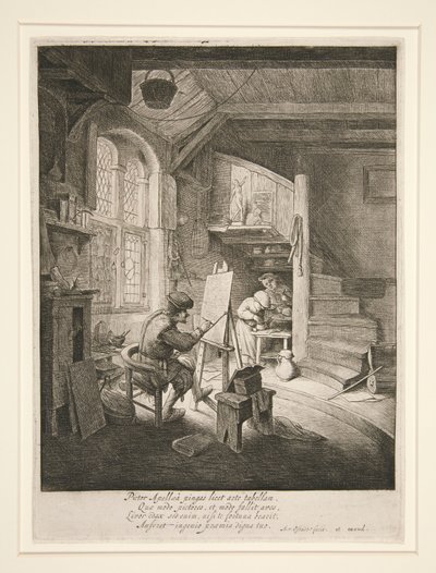 Maleren i atelieret hans av Adriaen van Ostade