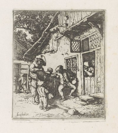 To musikere for ett hus av Adriaen van Ostade