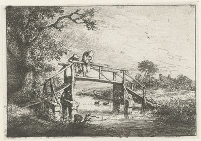 To fiskere på en bro Fiskeren av Adriaen van Ostade