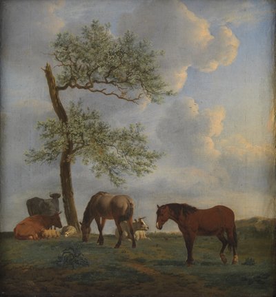 Beite med hester og storfe av Adriaen van de Velde