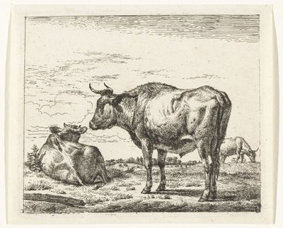 stående okse Forskjellige dyr (serietittel) av Adriaen van de Velde