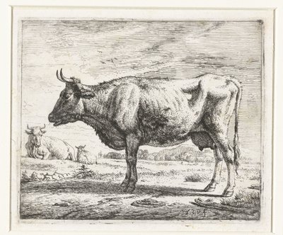 To kyr og en sau Forskjellige dyr (serietittel) av Adriaen van de Velde