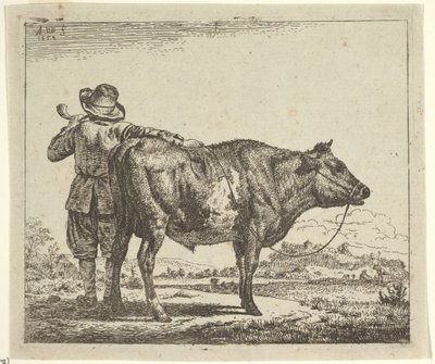 Ung gjeter med en okse, fra forskjellige dyr, 1659. av Adriaen van de Velde