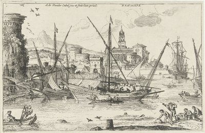 Havn Havneutsikt i sør Landskap, serie to (serietittel) av Adriaen van der Kabel