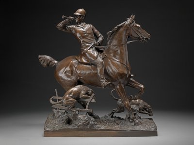 Gone Away - A Hunting Group, ca. 1887 (bronse) av Adrian Jones