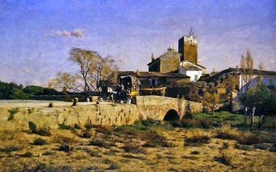 En vinterettermiddag i Provence (En vinterettermiddag i Sør-Frankrike) av Adrian Scott Stokes