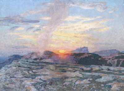 Solnedgang i Provence, ca. 1927 av Adrian Scott Stokes