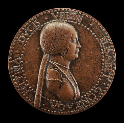 Elisabetta Gonzaga, død 1526, hertuginne av Urbino, kone til Guidobaldo I 1489..., sannsynligvis etter 1502. av Adriano Fiorentino