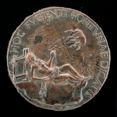 Kvinnefigur som holder et hodelag [omvendt], sannsynligvis etter 1502. av Adriano Fiorentino