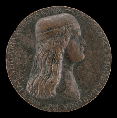 Ferdinand II av Aragon, død 1496, prins av Capua og konge av Napoli 1495 [forside], 14951496. av Adriano Fiorentino
