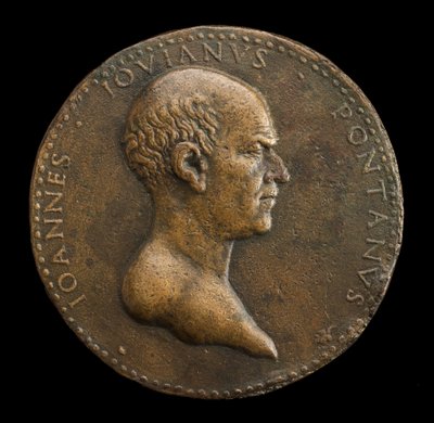 Giovanni Gioviano Pontano, 1426-1503, poet [forside], 1488 eller senere. av Adriano Fiorentino