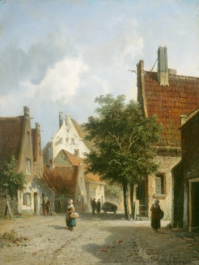 Amsterdam Street Scene av Adrianus Eversen