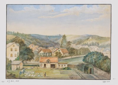 Utsikt over Soden-am-Taunus, Tyskland av Adrianus Johannes Bik