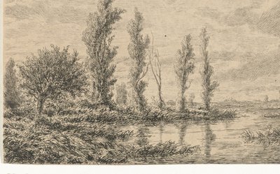 Elvelandskap av Adrianus van Everdingen