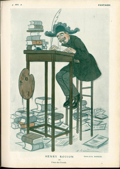 Fantasio, ca. 1912_2_15 - Illustrasjon av A Barrere (1874-1931): Fine Arts, Reading Write - Roujon Henry av Adrien Barrere