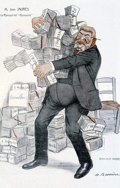 Jean Jaures, "" overlevende av menneskeheten""" - av Adrien Barrere (1877-1931), i "" Fantasio""" av 01.11.1906 av Adrien Barrere