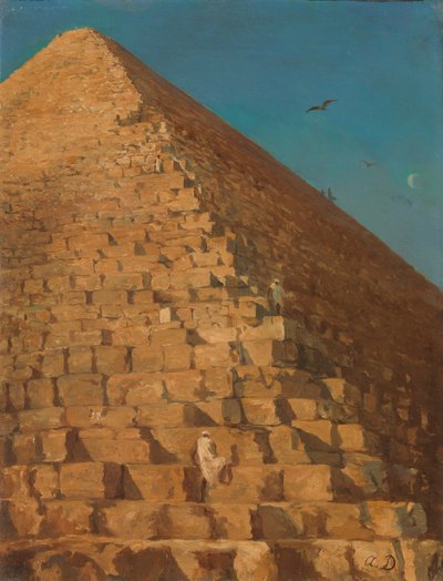 Den store pyramiden, Giza, 1830 eller senere. av Adrien Dauzats