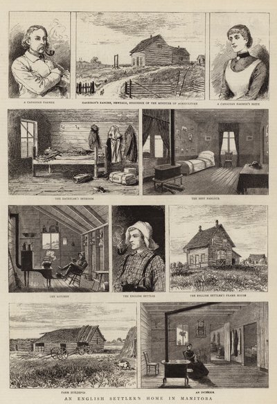 En engelsk nybyggers hjem i Manitoba av Adrien Emmanuel Marie