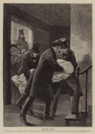 Illustrasjon for The History of a Crime, av Victor Hugo av Adrien Emmanuel Marie