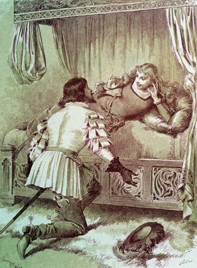 Tornerose - i "Les Contes de Fées"" av Charles Perrault, illustrasjoner av Adrien Marie av Adrien Emmanuel Marie