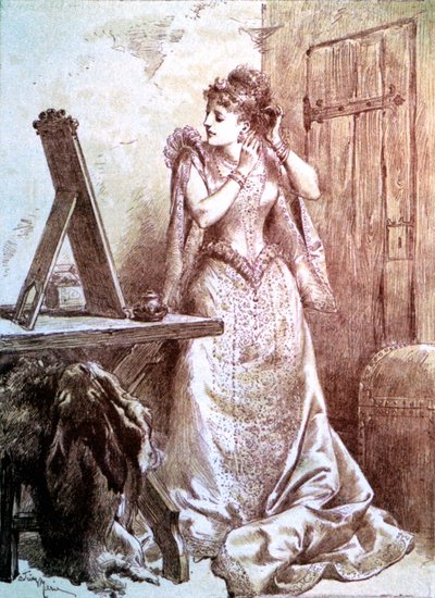 Peau d'Ane - i "The fairy tales"" av Charles Perrault, illustrasjoner av Adrien Marie av Adrien Emmanuel Marie